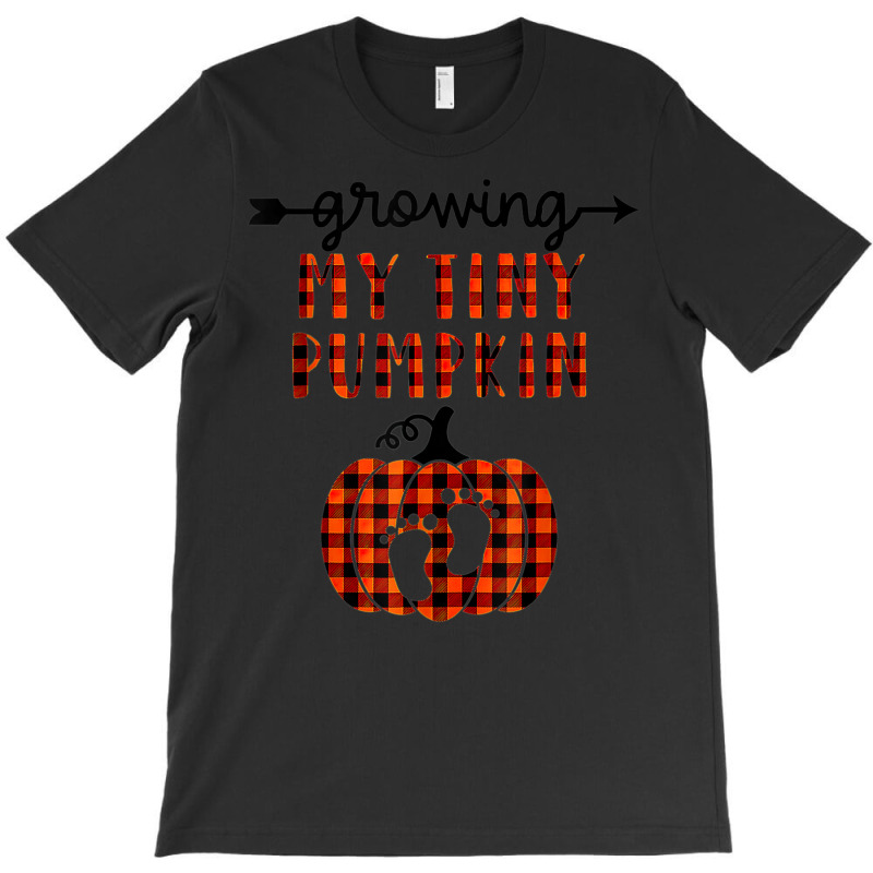 Growing My Tiny Pumpkin Thanksgiving Pregnancy Announcement T-shirt | Artistshot