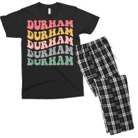 Durham North Carolina Durham Nc Retro Vintage Trendy 70s Men's T-shirt Pajama Set | Artistshot