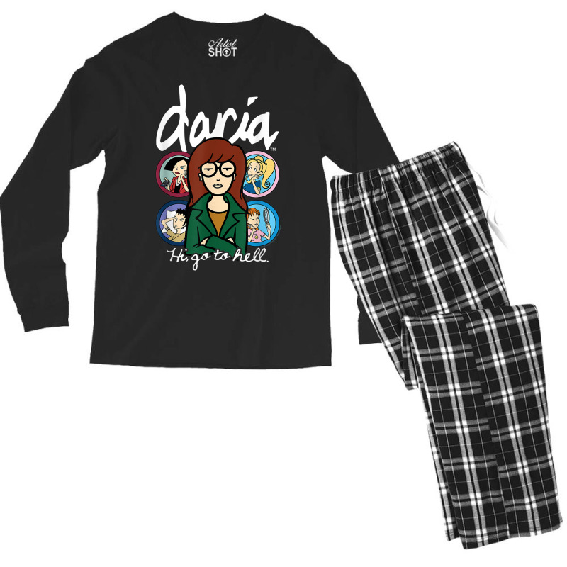 Daria Cast In Circles Men's Long Sleeve Pajama Set | Artistshot