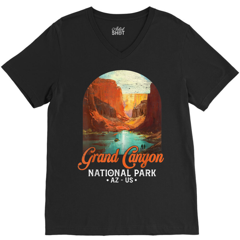 Grand Canyon Arizona Us National Park Funny Hiking Mountains V-neck Tee | Artistshot