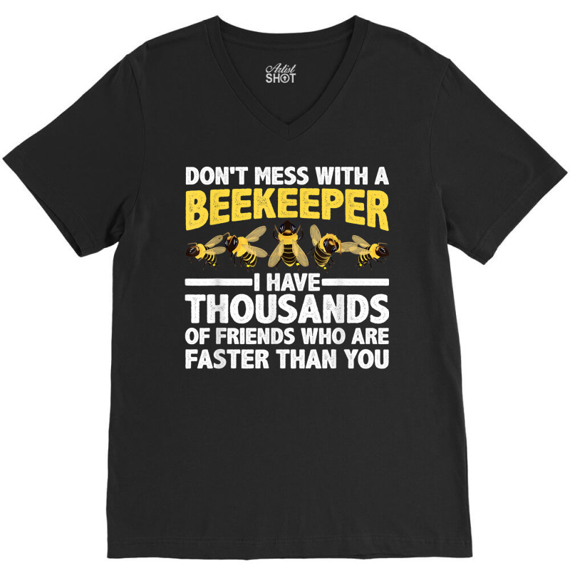 Funny Beekeeper Art For Men Women Beehive Beekeeping Lover V-neck Tee | Artistshot