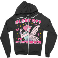 Blast Off To Fourth Grade Aesthetic Fairy Back To School Zipper Hoodie | Artistshot