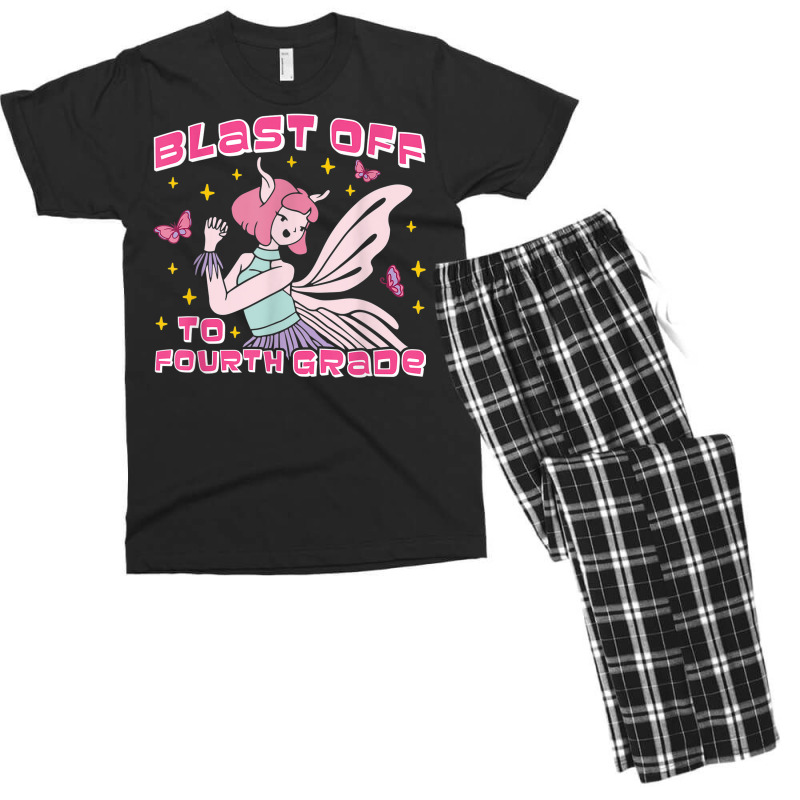 Blast Off To Fourth Grade Aesthetic Fairy Back To School Men's T-shirt Pajama Set | Artistshot