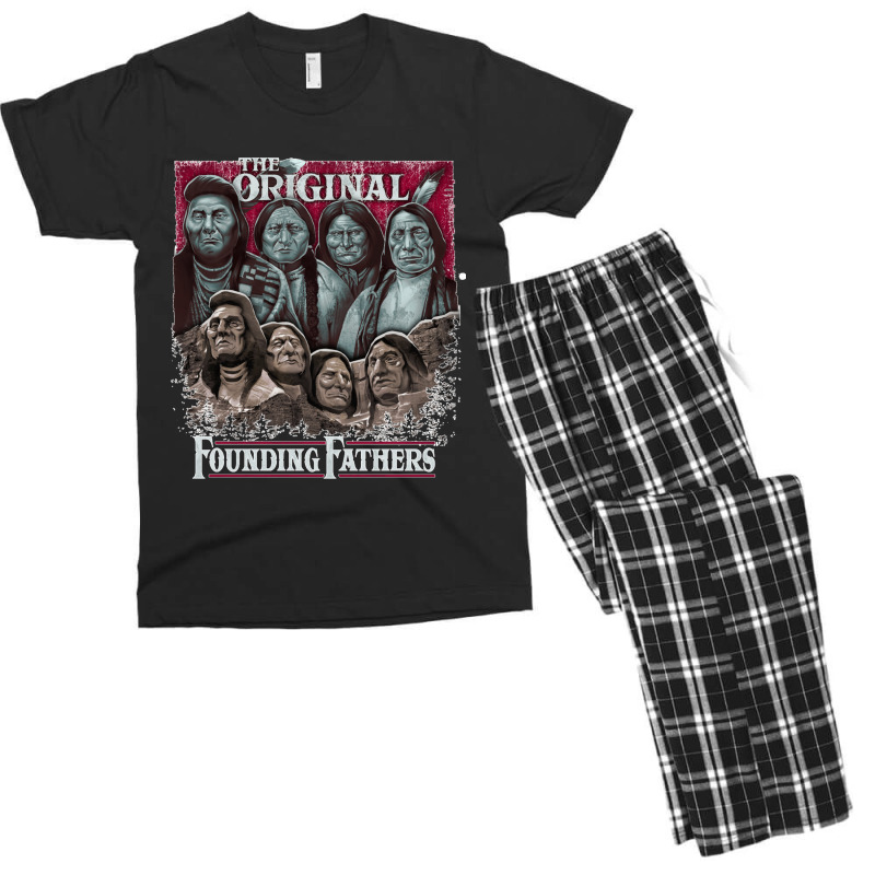 The Original Founding Fathers Mount Rushmore  Native American Indian C Men's T-shirt Pajama Set | Artistshot