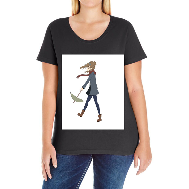 Dancing In The Rain (no Background) Classic Ladies Curvy T-Shirt by cm-arts | Artistshot