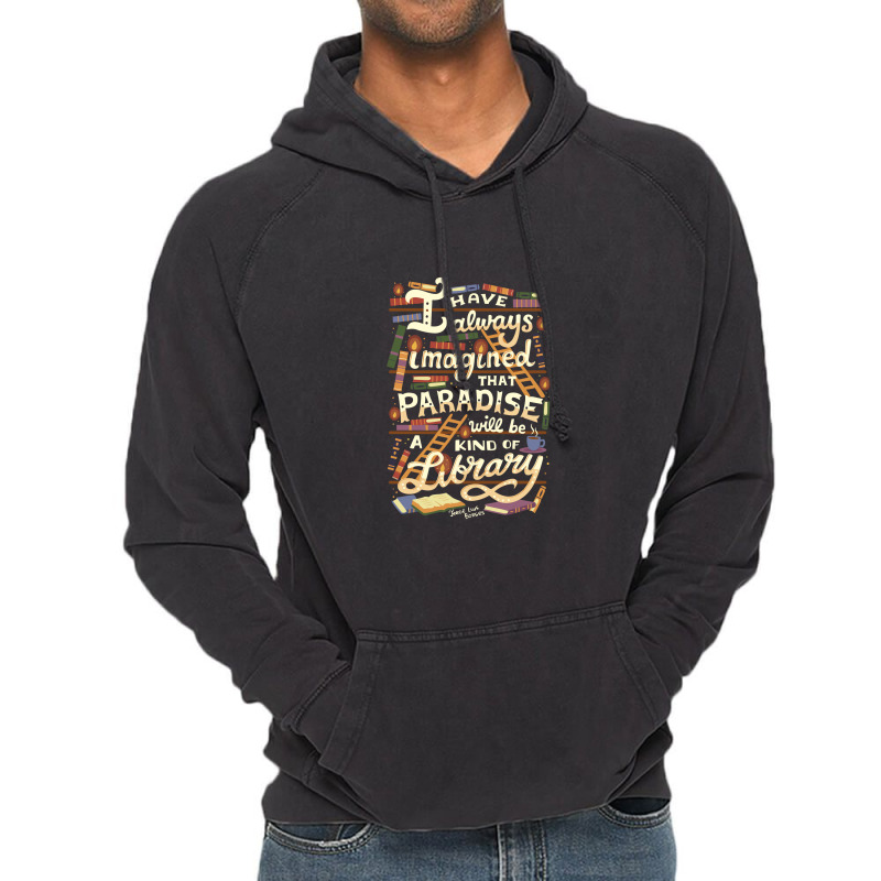 Library Is Paradise Library Vintage Hoodie by noranajas | Artistshot