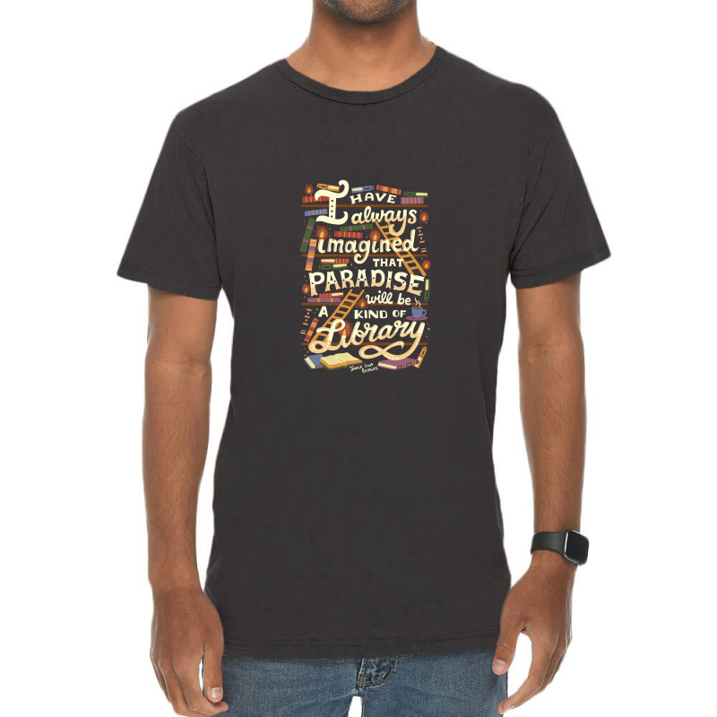 Library Is Paradise Library Vintage T-Shirt by noranajas | Artistshot