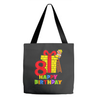 Kids 8 Years Old 8th Birthday Construction Worker Boy Children's Birth Tote Bags | Artistshot