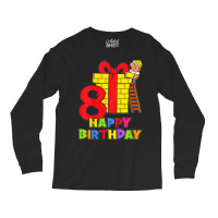 Kids 8 Years Old 8th Birthday Construction Worker Boy Children's Birth Long Sleeve Shirts | Artistshot