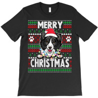 Border Collie Christmas Lights Dog Lovers Xmas Pajama T-shirt | Artistshot