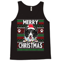 Border Collie Christmas Lights Dog Lovers Xmas Pajama Tank Top | Artistshot