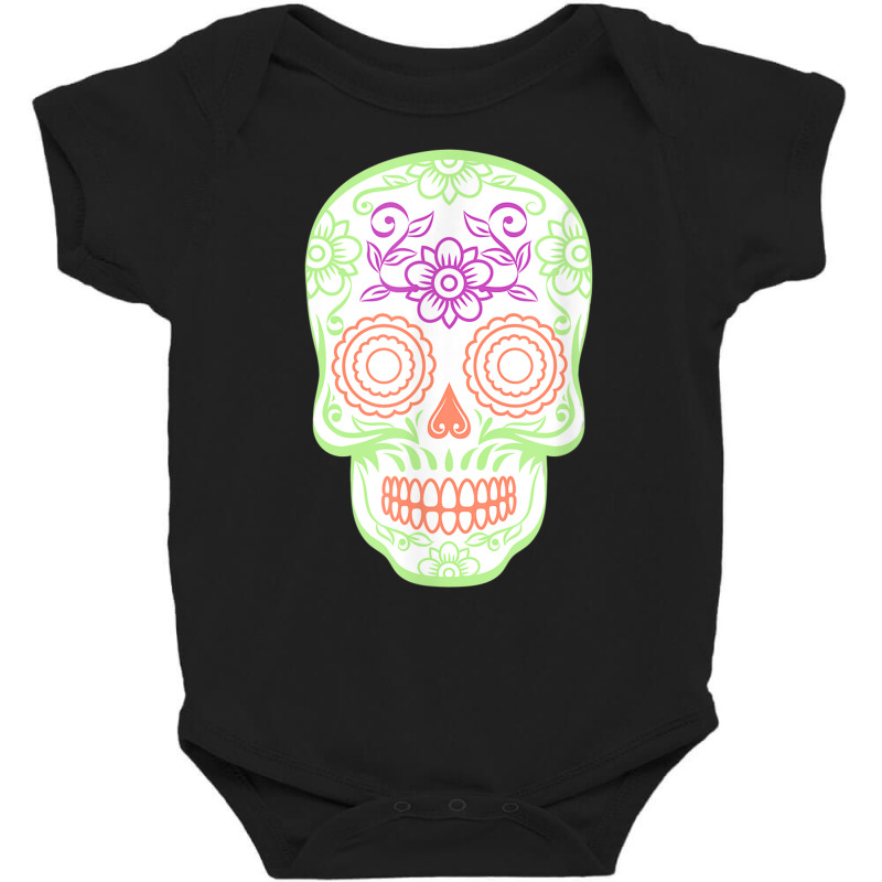 Sugar Skull Calavera Día De Los Muertos Design For Mexicans T Shirt Baby Bodysuit by cm-arts | Artistshot