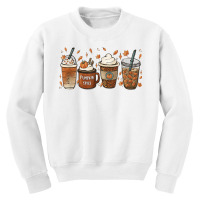 Halloween Coffee Pumpkin Latte Spice Coffee Love Fall Season T Shirt Youth Sweatshirt | Artistshot