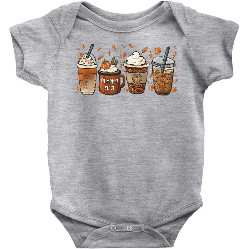 Halloween Coffee Pumpkin Latte Spice Coffee Love Fall Season T Shirt Baby Bodysuit by cm-arts | Artistshot