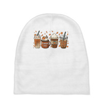 Halloween Coffee Pumpkin Latte Spice Coffee Love Fall Season T Shirt Baby Beanies | Artistshot