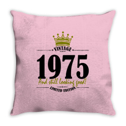 vintage 1975 and still looking good Throw Pillow | Artistshot