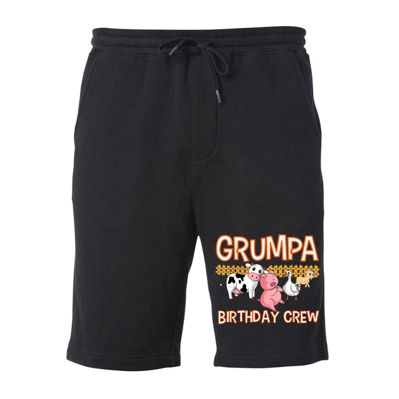 Grumpa Birthday Crew Farm Animal Bday Party Celebration Fleece Short | Artistshot