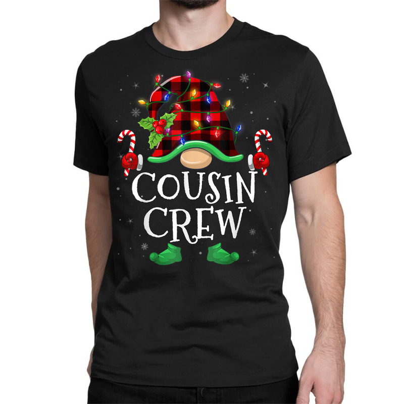 Cousin Crew Gnome Buffalo Plaid Family Christmas Pajama Classic T-shirt | Artistshot