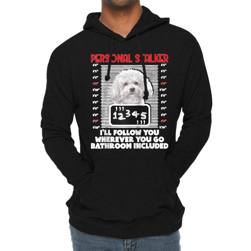 Personal Stalker Funny Bichon Frise Dog Bichon Tenerife Raglan Basebal Lightweight Hoodie by cm-arts | Artistshot