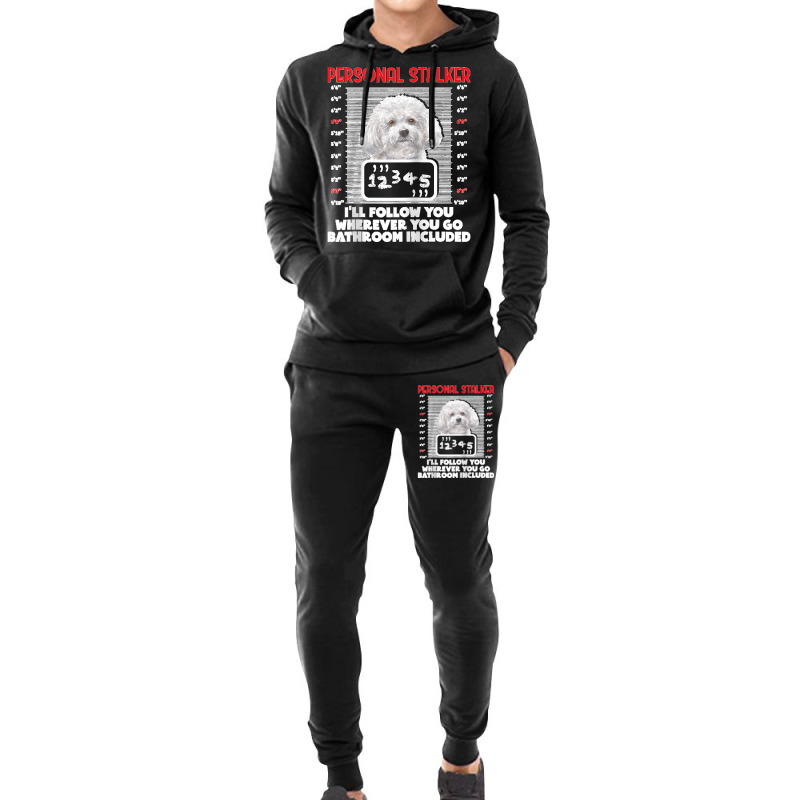 Personal Stalker Funny Bichon Frise Dog Bichon Tenerife Raglan Basebal Hoodie & Jogger set by cm-arts | Artistshot