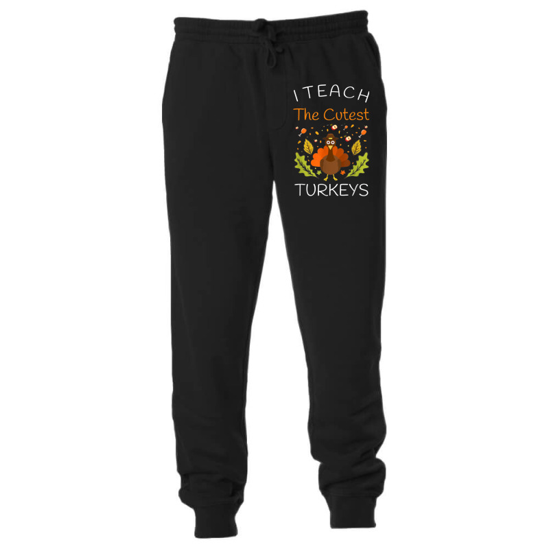 I Teach The Cutest Turkeys Teacher Thanksgiving Fall Season Unisex Jogger | Artistshot