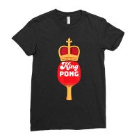 King Pong Table Tennis Funny Ping Pong T Shirt Ladies Fitted T-shirt | Artistshot