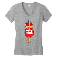 King Pong Table Tennis Funny Ping Pong T Shirt Women's V-neck T-shirt | Artistshot