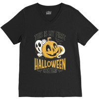 This Is My 1st Halloween Costume First Halloween 2022 Bats T Shirt Cop V-neck Tee | Artistshot