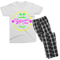 Ocean & Beach Galveston Island Texas Vacation Black T Shirt Men's T-shirt Pajama Set | Artistshot