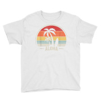 Vintage Retro Aloha Hawaii Hawaiian Island Palm Beach Surf T Shirt Youth Tee | Artistshot