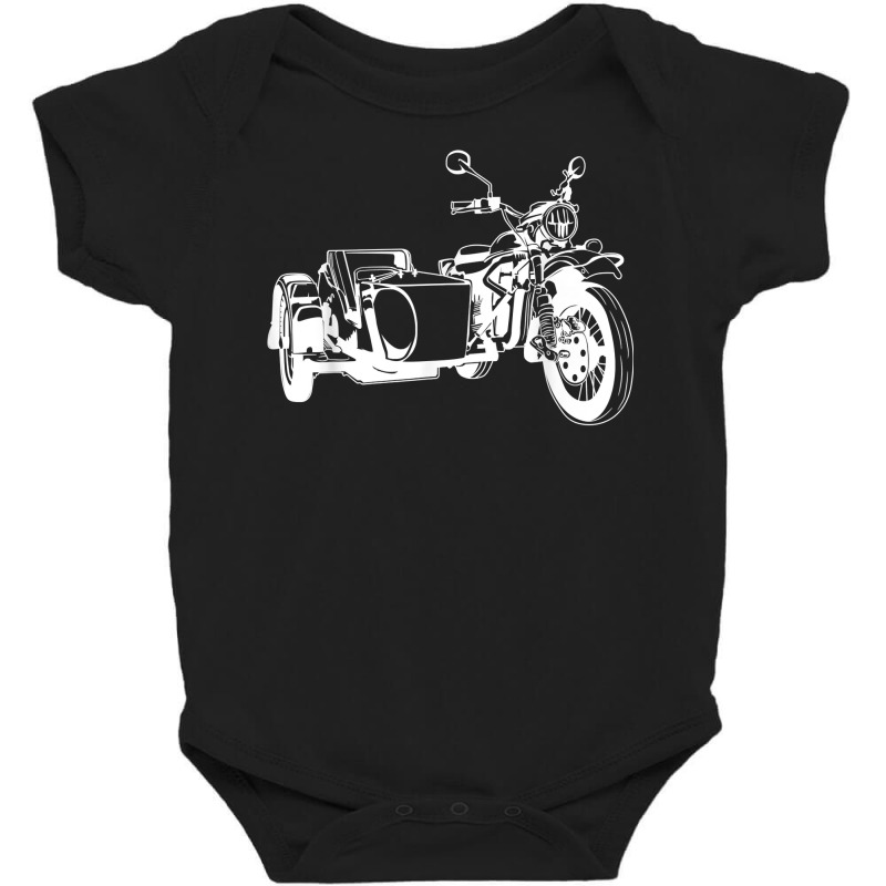 Sidecar Motorcycle  Vintage 3 Wheel Motorbike Tee T Shirt Baby Bodysuit by nuzhetanopo | Artistshot