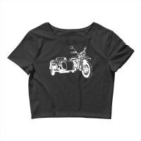 Sidecar Motorcycle  Vintage 3 Wheel Motorbike Tee T Shirt Crop Top | Artistshot