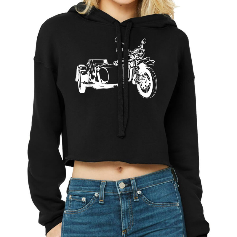 Sidecar Motorcycle  Vintage 3 Wheel Motorbike Tee T Shirt Cropped Hoodie by nuzhetanopo | Artistshot