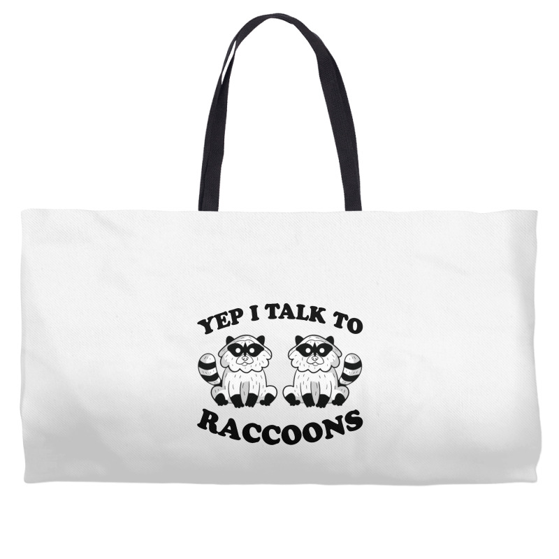 Raccoon Weekender Totes | Artistshot