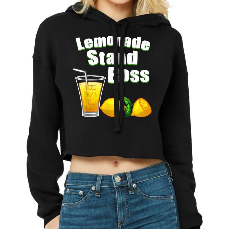 Funny Lemonade Art For Kids Boys Girls Stand Boss Lemonade T Shirt Cropped Hoodie by pypybedypa | Artistshot