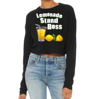 Funny Lemonade Art For Kids Boys Girls Stand Boss Lemonade T Shirt Cropped Sweater | Artistshot