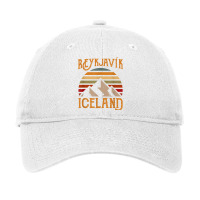 Retro Sun Reykjavik Iceland T Shirt Adjustable Cap | Artistshot