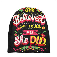 She Believed She Could Feminism Baby Beanies | Artistshot