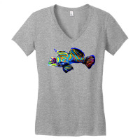 Mandarin Goby Dragonet Saltwater Reef Aquarium Fish Tank Women's V-neck T-shirt | Artistshot