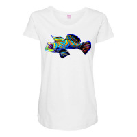 Mandarin Goby Dragonet Saltwater Reef Aquarium Fish Tank Maternity Scoop Neck T-shirt | Artistshot