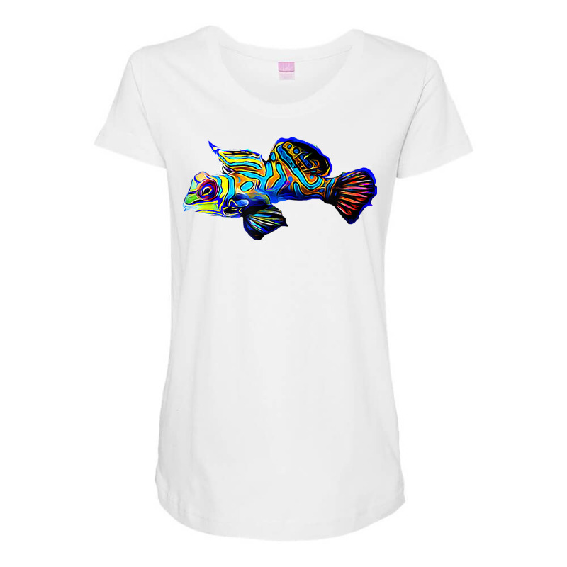 Mandarin Goby Dragonet Saltwater Reef Aquarium Fish Tank Maternity Scoop Neck T-shirt by cm-arts | Artistshot