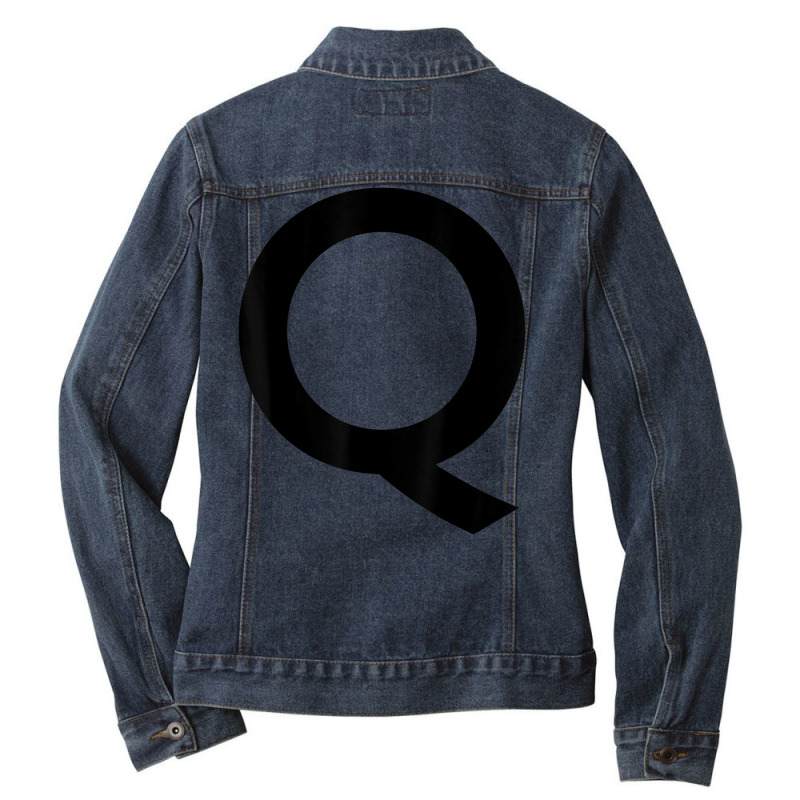 Capital Letter Q Tshirt For Spelling And Creating Words Ladies Denim Jacket by cm-arts | Artistshot