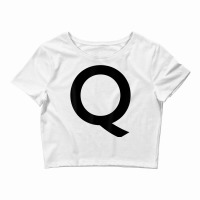 Capital Letter Q Tshirt For Spelling And Creating Words Crop Top | Artistshot