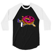 Donut Addict, Creepy, Dark Humor Pastry, Dead Frosted Donut, Funny Dan 3/4 Sleeve Shirt | Artistshot