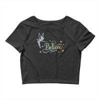 Tinkerbell Believe, Funny Tinkerbell,glitter Tinkerbell, Glitter Fairy Crop Top | Artistshot