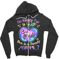Ready For 3rd Grade Tie Dye Back To School Hello Third Grade Zipper Hoodie | Artistshot