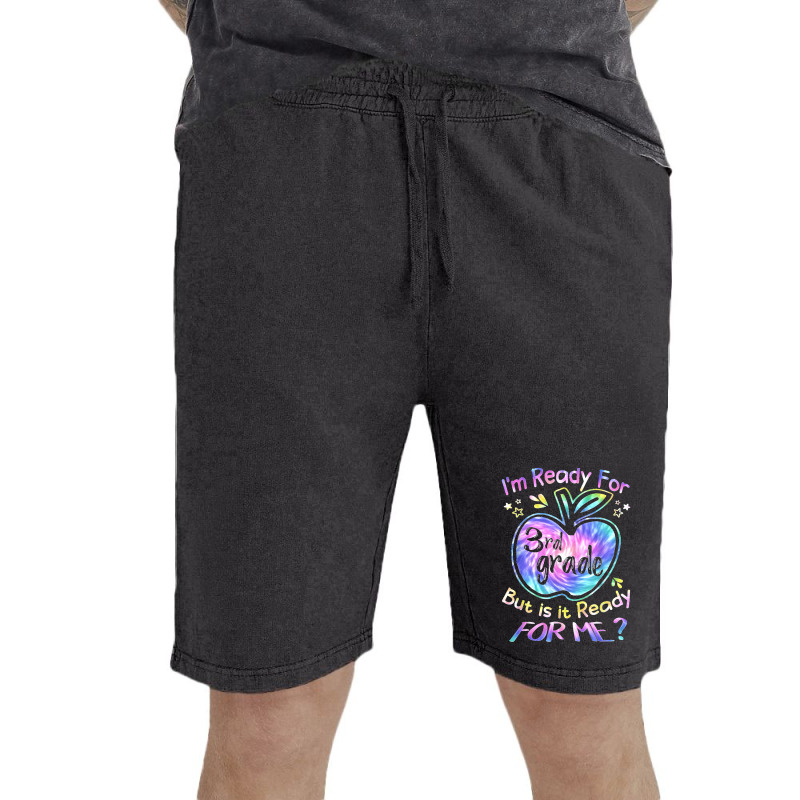 Ready For 3rd Grade Tie Dye Back To School Hello Third Grade Vintage Short | Artistshot