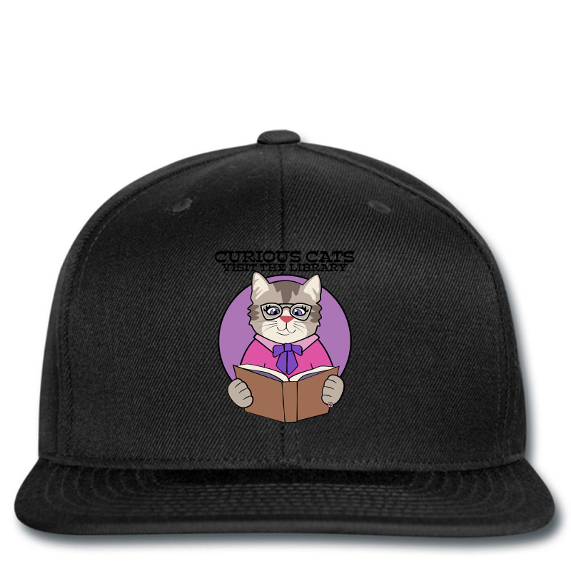 Curious Cats Visit The Library Purple Printed hat by webberkyla | Artistshot