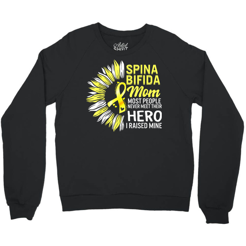 Spina Bifida Mom Of A Warrior Awareness Strong Women Mother T Shirt Crewneck Sweatshirt | Artistshot