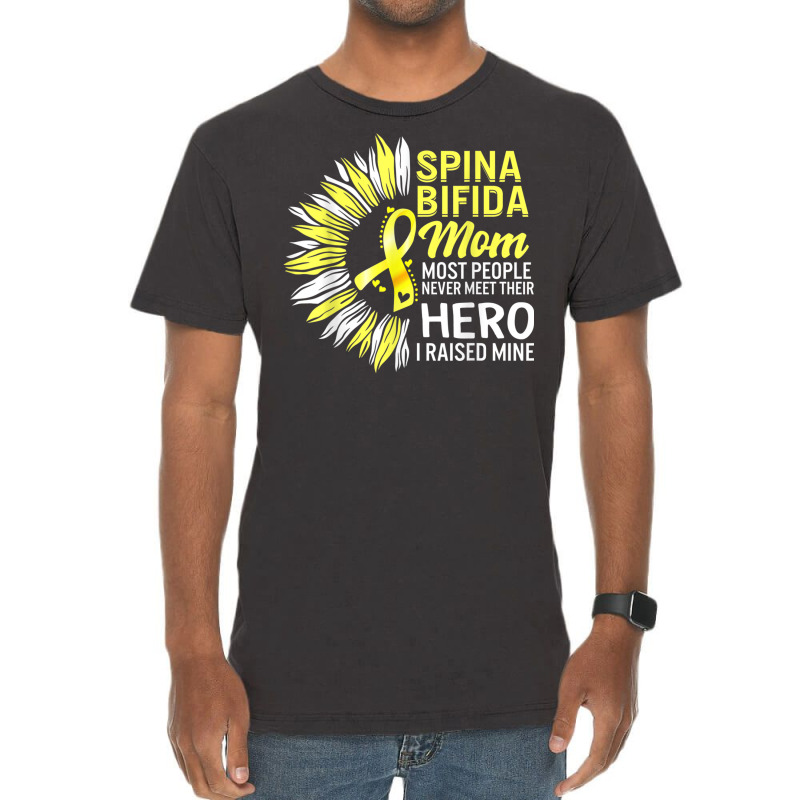 Spina Bifida Mom Of A Warrior Awareness Strong Women Mother T Shirt Vintage T-shirt | Artistshot